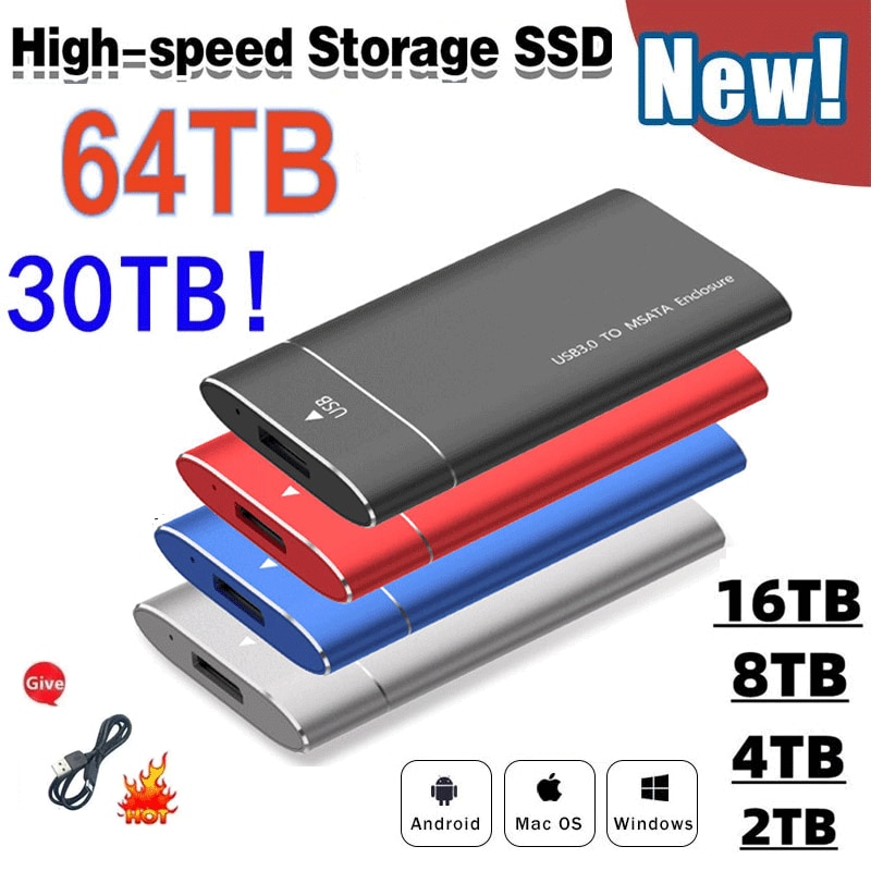 HDD USB 3.1 CŸ ޴ ̵ SSD, Ȯ ׷̵,  ϵ ũ  ġ, 16T, 10T, 8T, 500GB